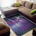 Galaxy Howling Wolf Spirit Print Floor Mat