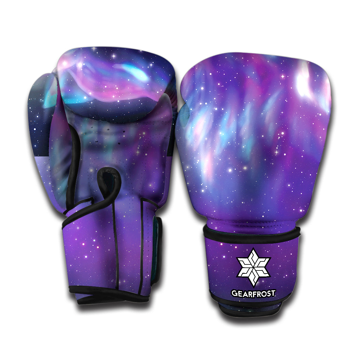 Galaxy Howling Wolf Spirit Print Boxing Gloves