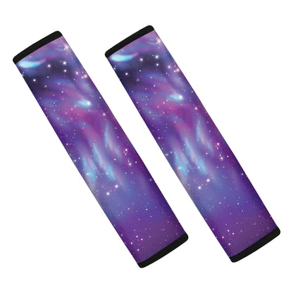 Galaxy Howling Wolf Spirit Print Car Seat Belt Covers