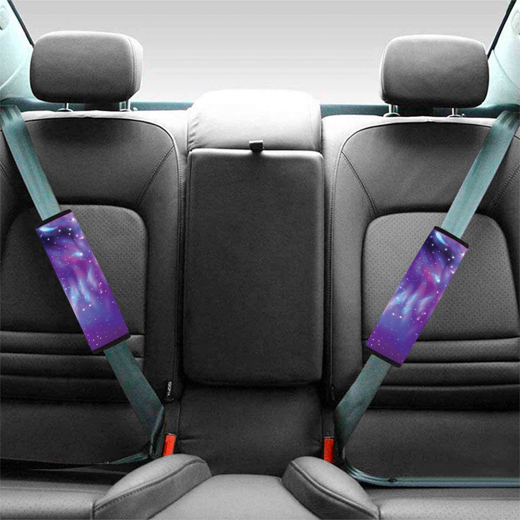 Galaxy Howling Wolf Spirit Print Car Seat Belt Covers