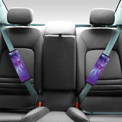 Galaxy Howling Wolf Spirit Print Car Seat Belt Covers
