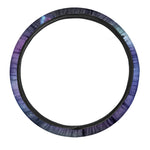 Galaxy Howling Wolf Spirit Print Car Steering Wheel Cover