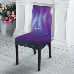 Galaxy Howling Wolf Spirit Print Dining Chair Slipcover