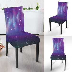 Galaxy Howling Wolf Spirit Print Dining Chair Slipcover