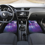 Galaxy Howling Wolf Spirit Print Front and Back Car Floor Mats