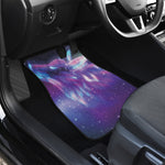 Galaxy Howling Wolf Spirit Print Front and Back Car Floor Mats