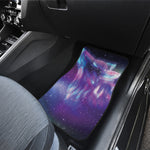 Galaxy Howling Wolf Spirit Print Front and Back Car Floor Mats