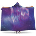 Galaxy Howling Wolf Spirit Print Hooded Blanket
