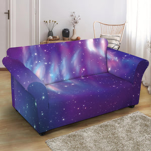 Galaxy Howling Wolf Spirit Print Loveseat Slipcover