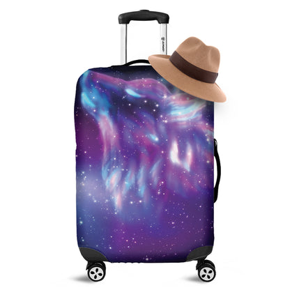 Galaxy Howling Wolf Spirit Print Luggage Cover
