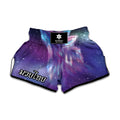 Galaxy Howling Wolf Spirit Print Muay Thai Boxing Shorts
