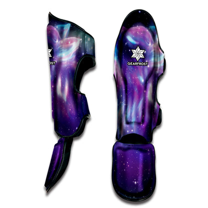 Galaxy Howling Wolf Spirit Print Muay Thai Shin Guard