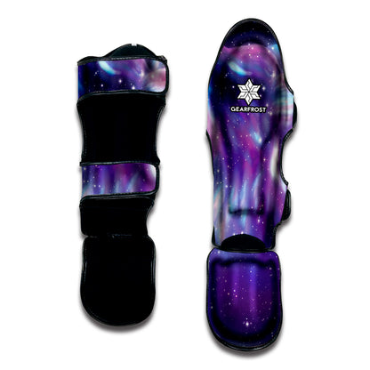 Galaxy Howling Wolf Spirit Print Muay Thai Shin Guard