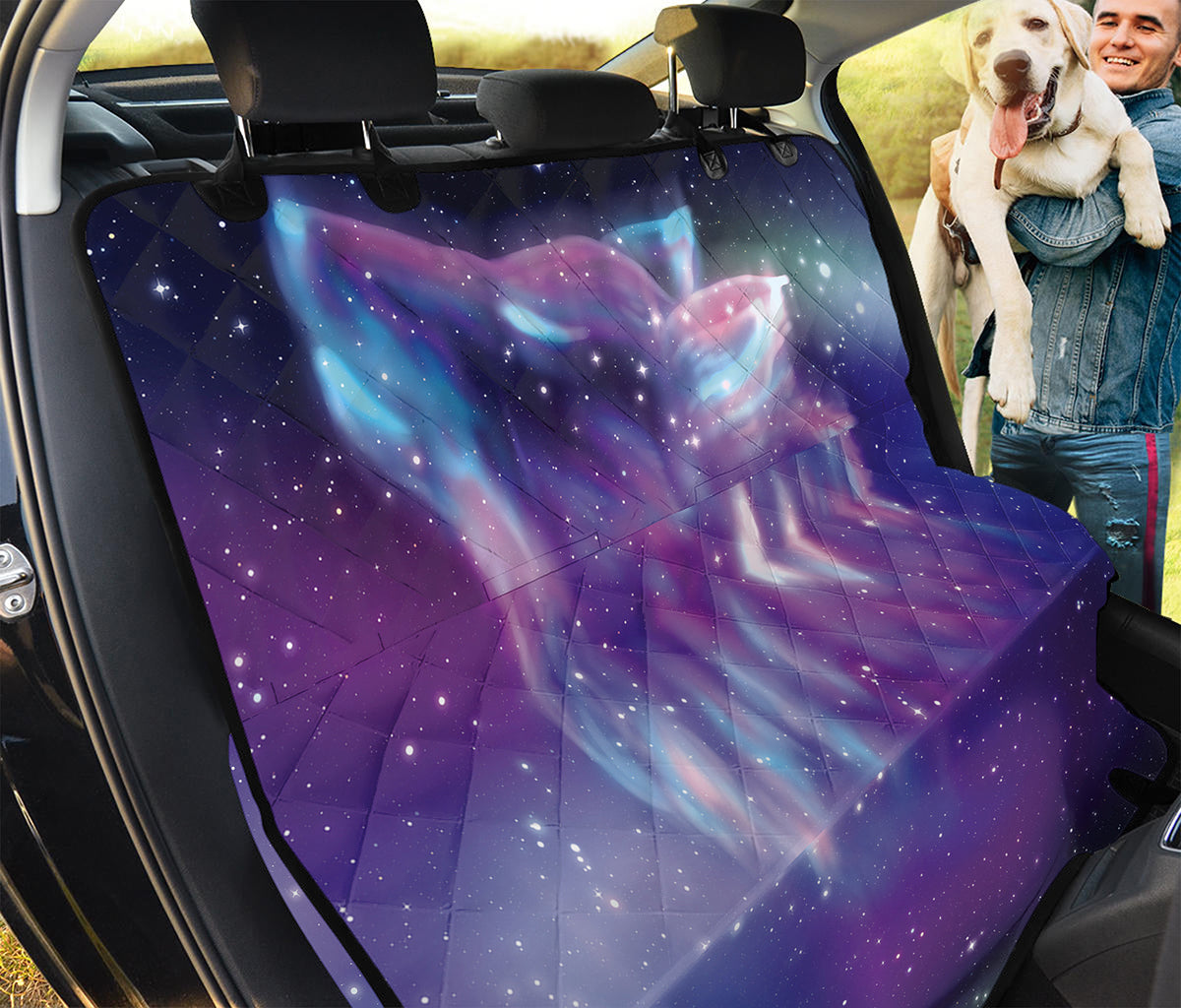 Galaxy Howling Wolf Spirit Print Pet Car Back Seat Cover