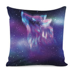Galaxy Howling Wolf Spirit Print Pillow Cover