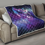 Galaxy Howling Wolf Spirit Print Quilt