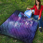 Galaxy Howling Wolf Spirit Print Quilt
