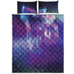 Galaxy Howling Wolf Spirit Print Quilt Bed Set