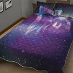Galaxy Howling Wolf Spirit Print Quilt Bed Set