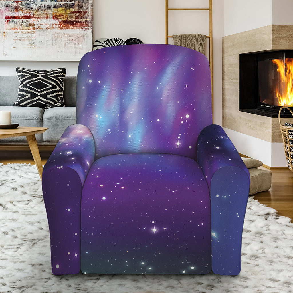 Galaxy Howling Wolf Spirit Print Recliner Slipcover