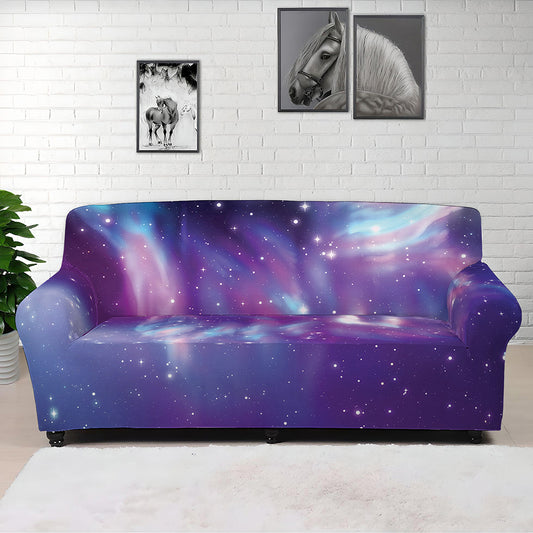 Galaxy Howling Wolf Spirit Print Sofa Cover