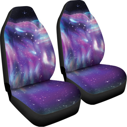 Galaxy Howling Wolf Spirit Print Universal Fit Car Seat Covers
