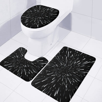 Galaxy Hyperspace Print 3 Piece Bath Mat Set