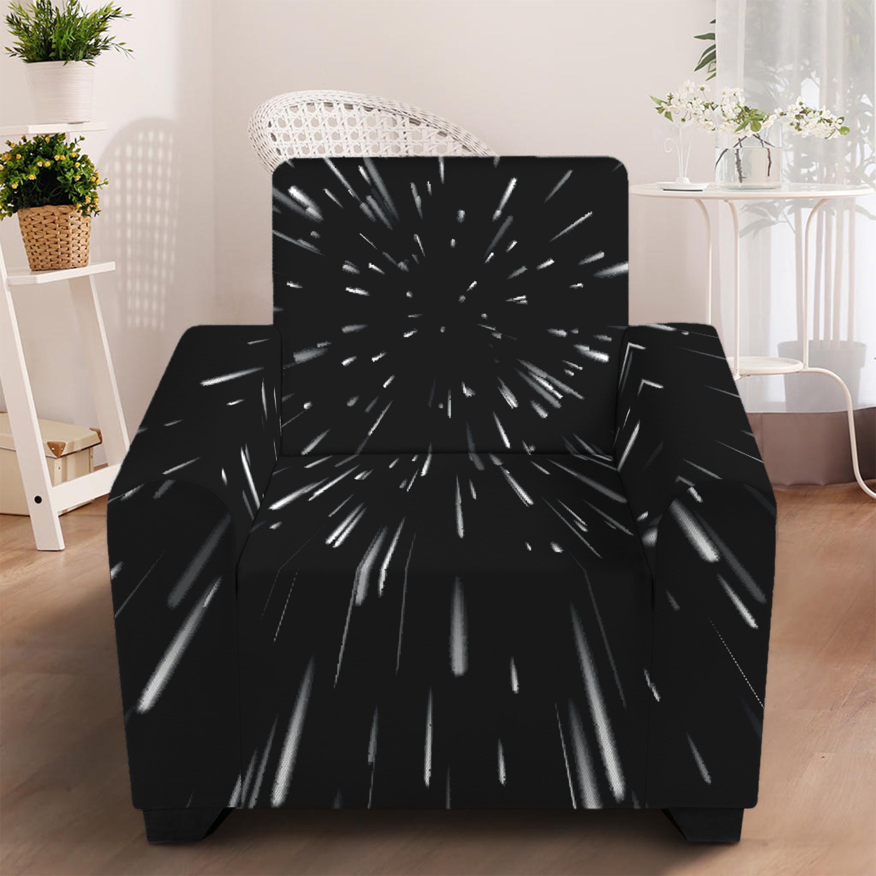 Galaxy Hyperspace Print Armchair Slipcover