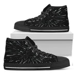 Galaxy Hyperspace Print Black High Top Shoes