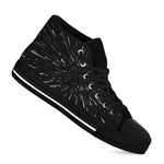 Galaxy Hyperspace Print Black High Top Shoes