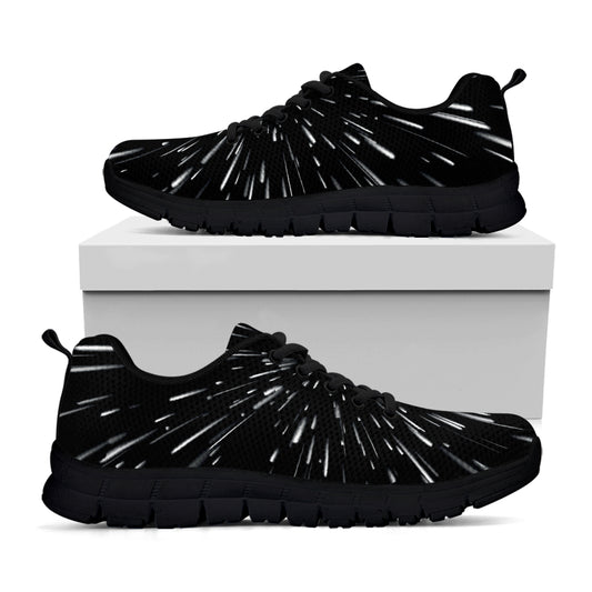 Galaxy Hyperspace Print Black Sneakers