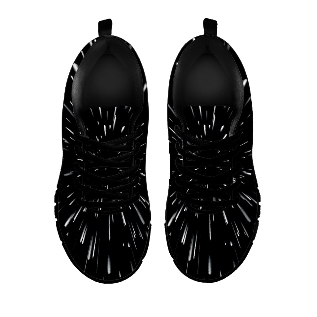 Galaxy Hyperspace Print Black Sneakers