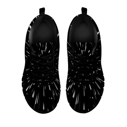 Galaxy Hyperspace Print Black Sneakers