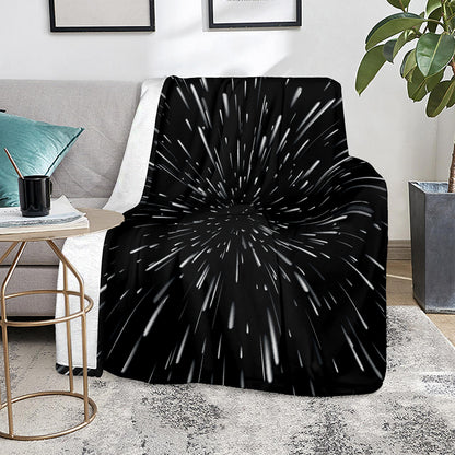 Galaxy Hyperspace Print Blanket