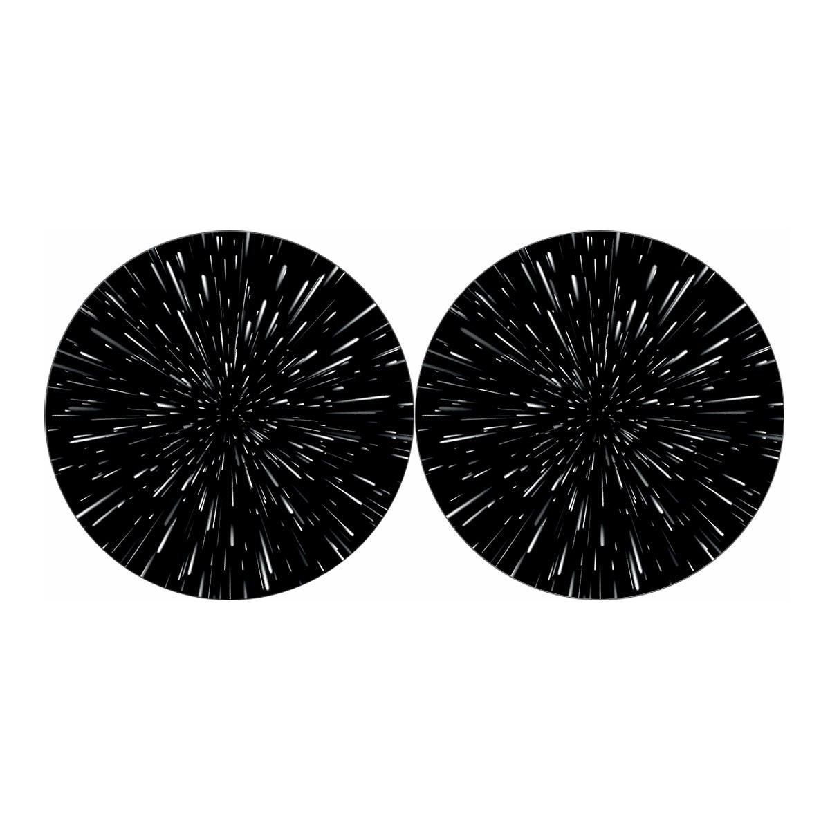 Galaxy Hyperspace Print Car Coasters