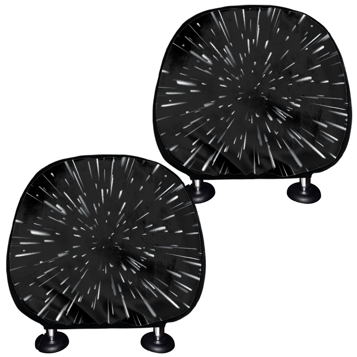 Galaxy Hyperspace Print Car Headrest Covers
