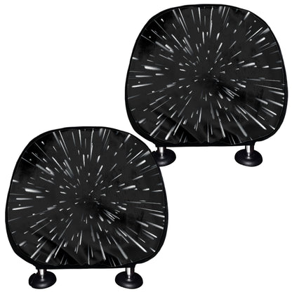 Galaxy Hyperspace Print Car Headrest Covers