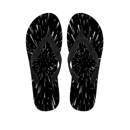Galaxy Hyperspace Print Flip Flops