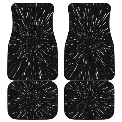 Galaxy Hyperspace Print Front and Back Car Floor Mats