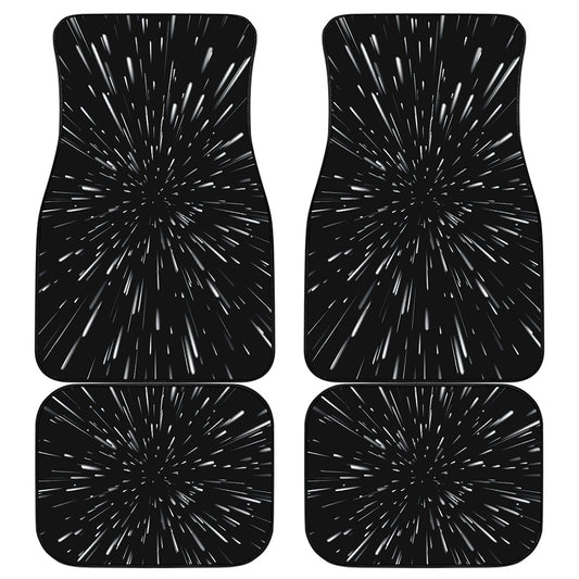 Galaxy Hyperspace Print Front and Back Car Floor Mats