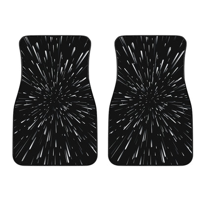 Galaxy Hyperspace Print Front Car Floor Mats