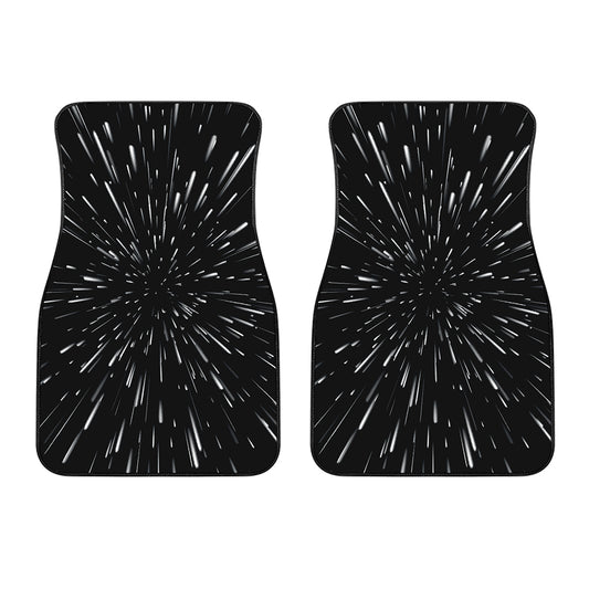 Galaxy Hyperspace Print Front Car Floor Mats