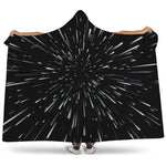 Galaxy Hyperspace Print Hooded Blanket
