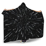 Galaxy Hyperspace Print Hooded Blanket