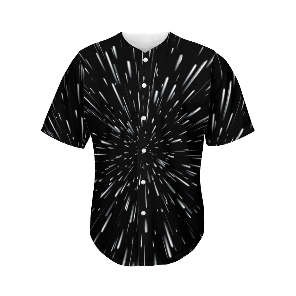 Galaxy Hyperspace Print Men's Baseball Jersey