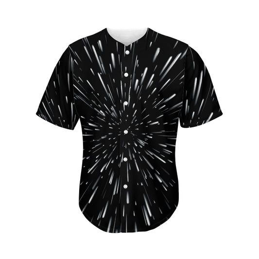 Galaxy Hyperspace Print Men's Baseball Jersey