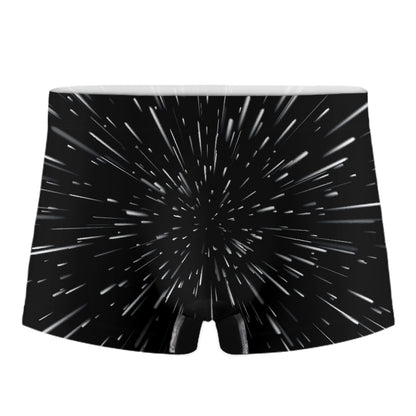 Galaxy Hyperspace Print Men's Boxer Briefs