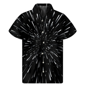 Galaxy Hyperspace Print Men's Short Sleeve Shirt