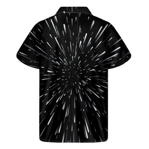 Galaxy Hyperspace Print Men's Short Sleeve Shirt