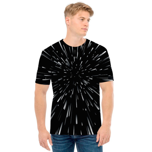 Galaxy Hyperspace Print Men's T-Shirt